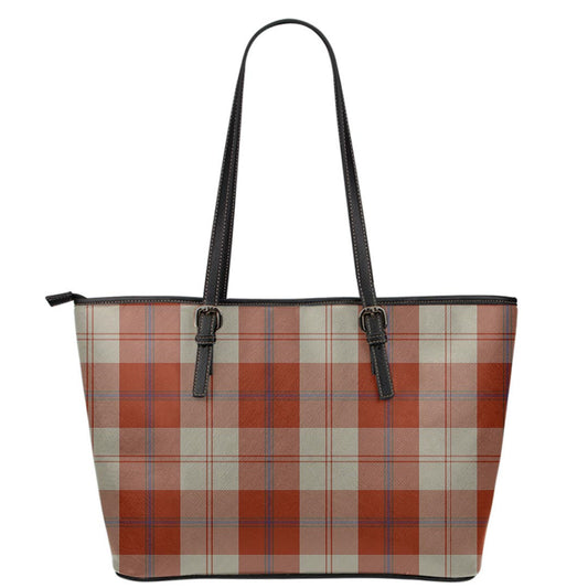 Davidson Dress Dancers Tartan Plaid Leather Tote