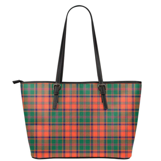 Stewart of Appin Ancient Tartan Plaid Leather Tote