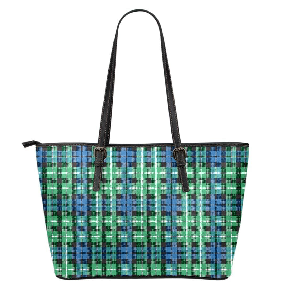 Graham of Montrose Ancient Tartan Plaid Leather Tote