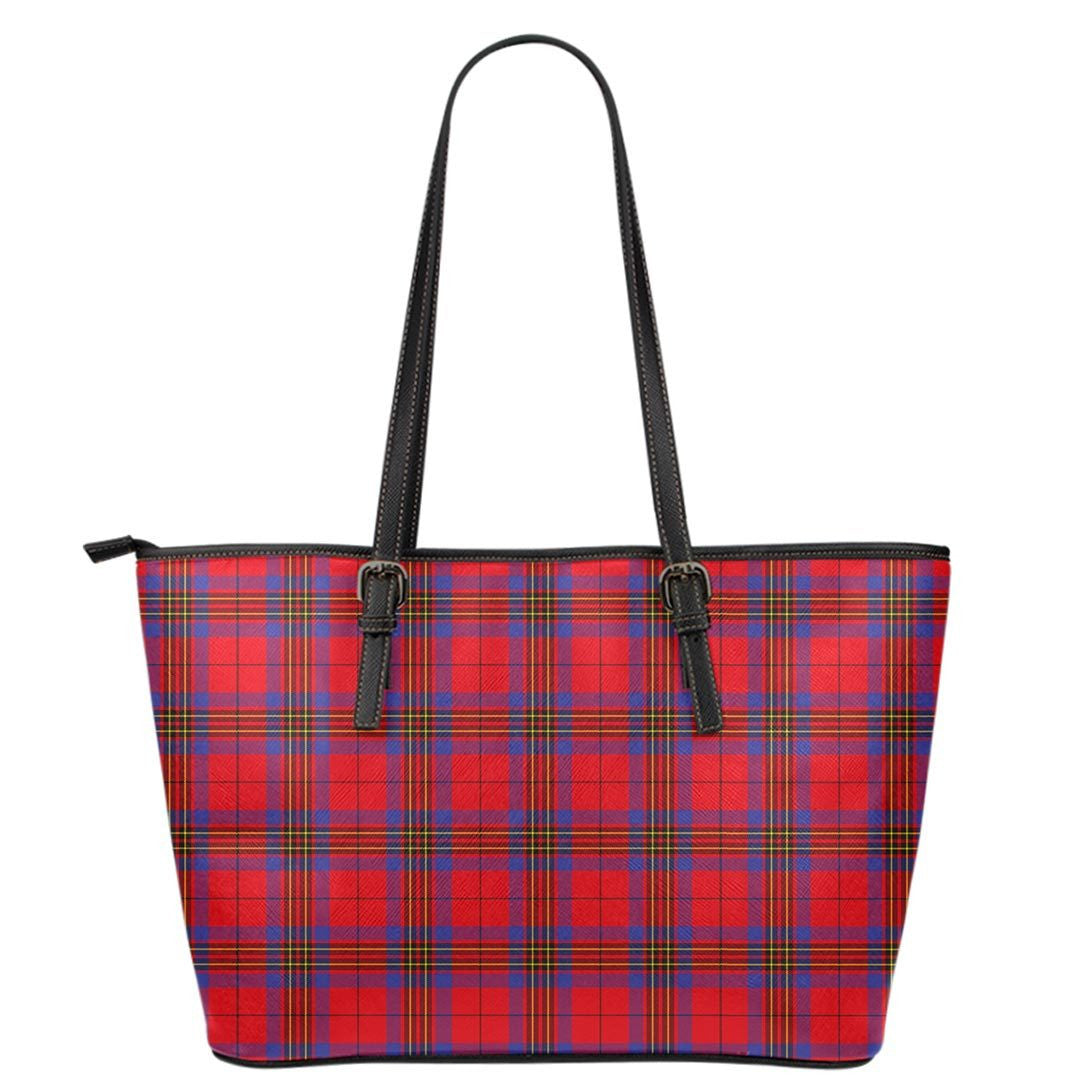 Leslie Modern Tartan Plaid Leather Tote