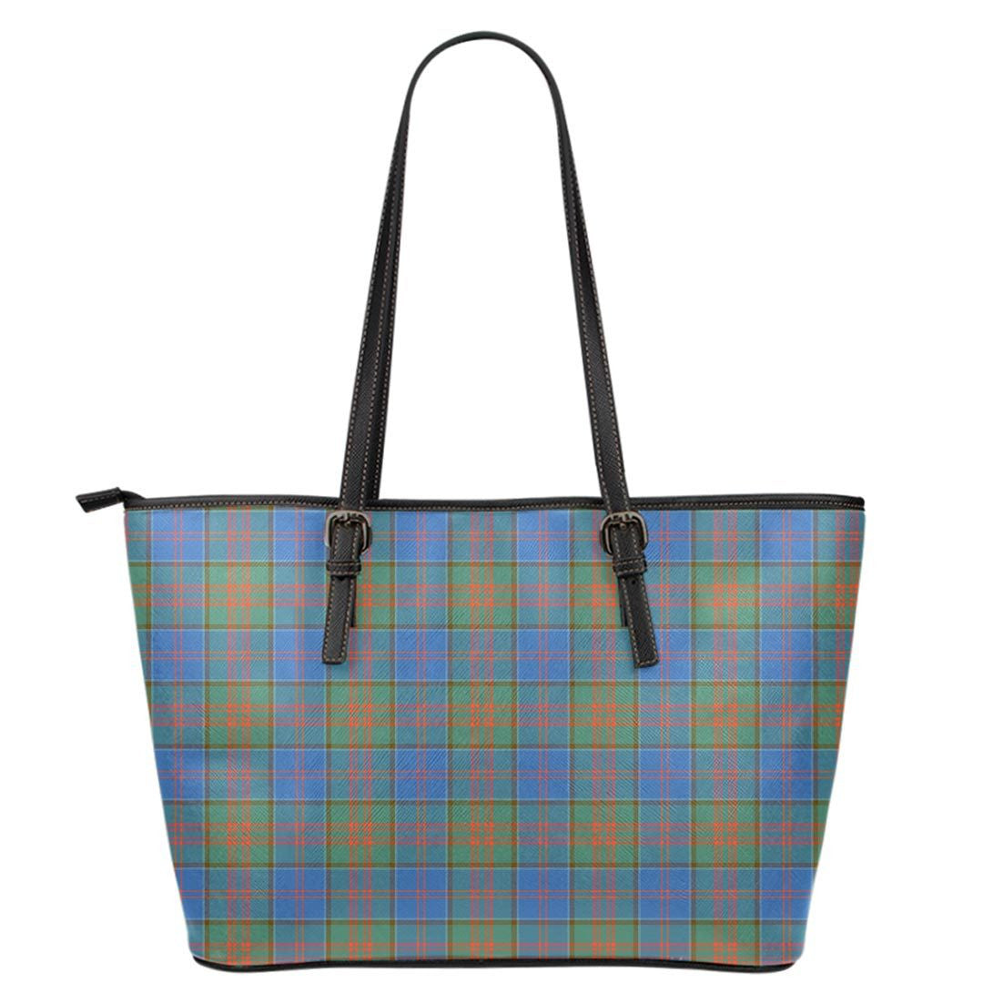 Stewart of Appin Hunting Ancient Tartan Plaid Leather Tote