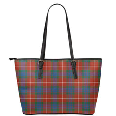 Fraser Ancient Tartan Plaid Leather Tote