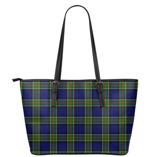 Colquhoun Modern Tartan Plaid Leather Tote