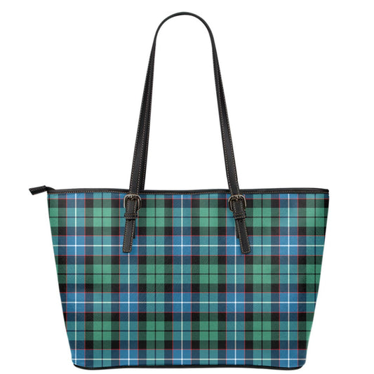 Galbraith Ancient Tartan Plaid Leather Tote