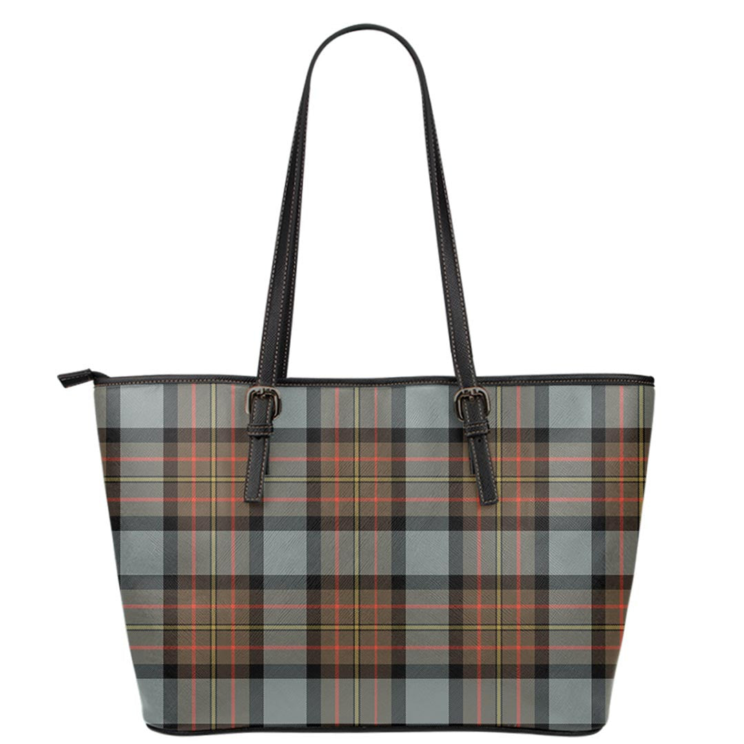 MacLaren Weathered Tartan Plaid Leather Tote