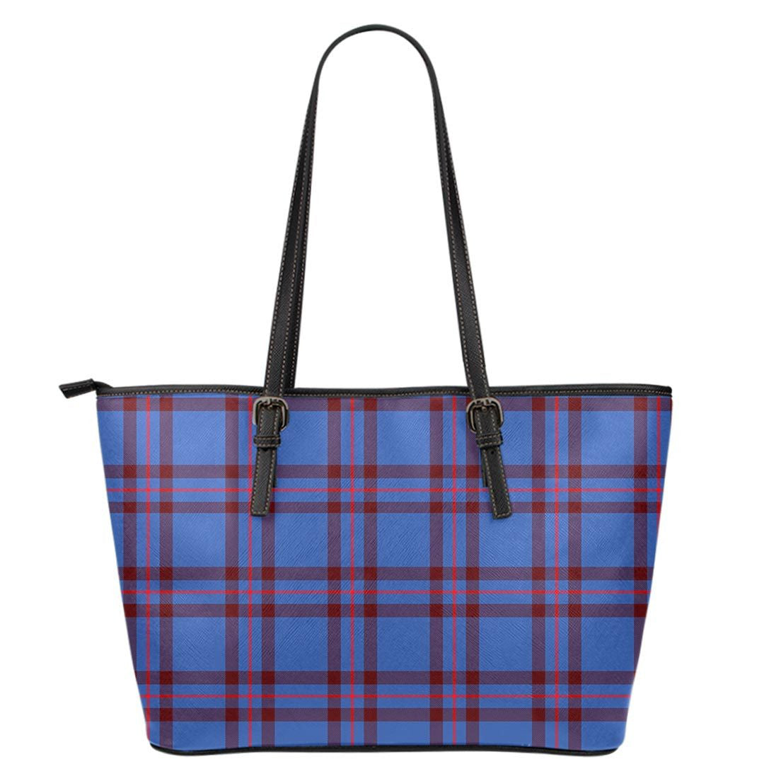 Elliot Modern Tartan Plaid Leather Tote