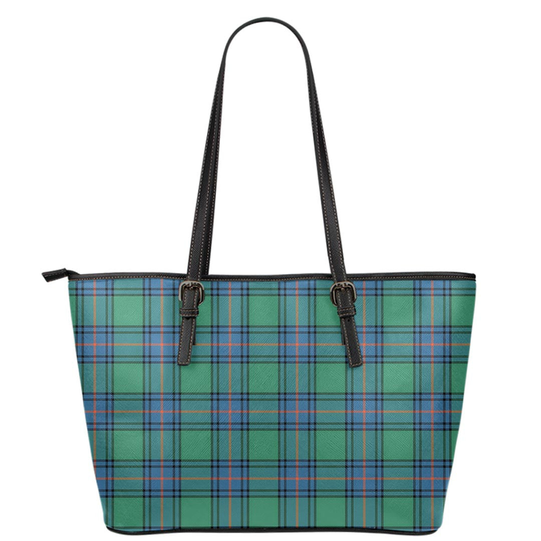 Shaw Ancient Tartan Plaid Leather Tote