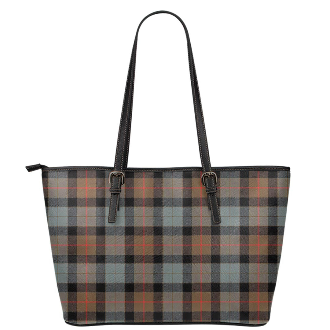 Gunn Weathered Tartan Plaid Leather Tote