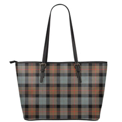 Gunn Weathered Tartan Plaid Leather Tote