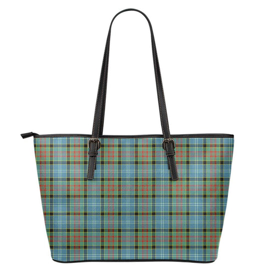 Paisley District Tartan Plaid Leather Tote