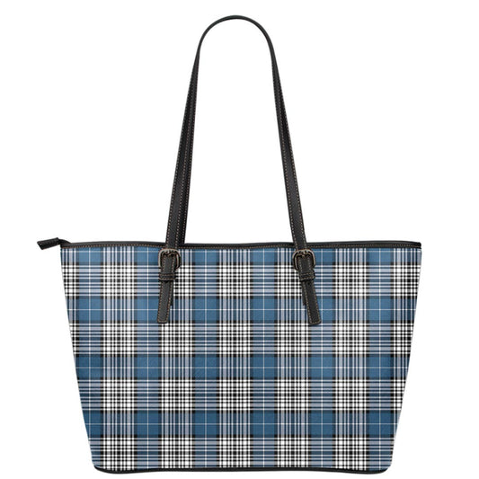 Napier Modern Tartan Plaid Leather Tote