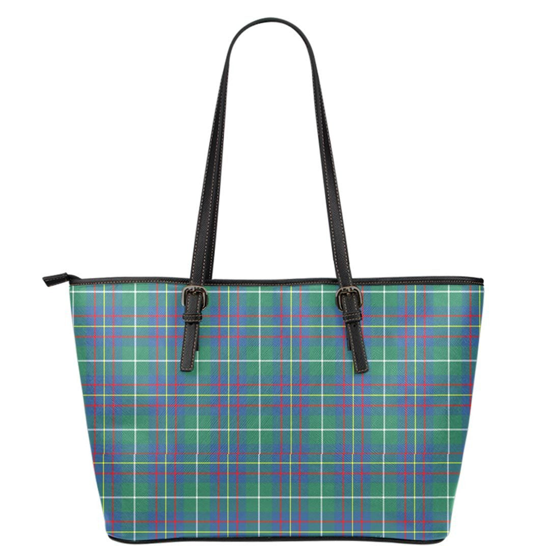 Inglis Ancient Tartan Plaid Leather Tote