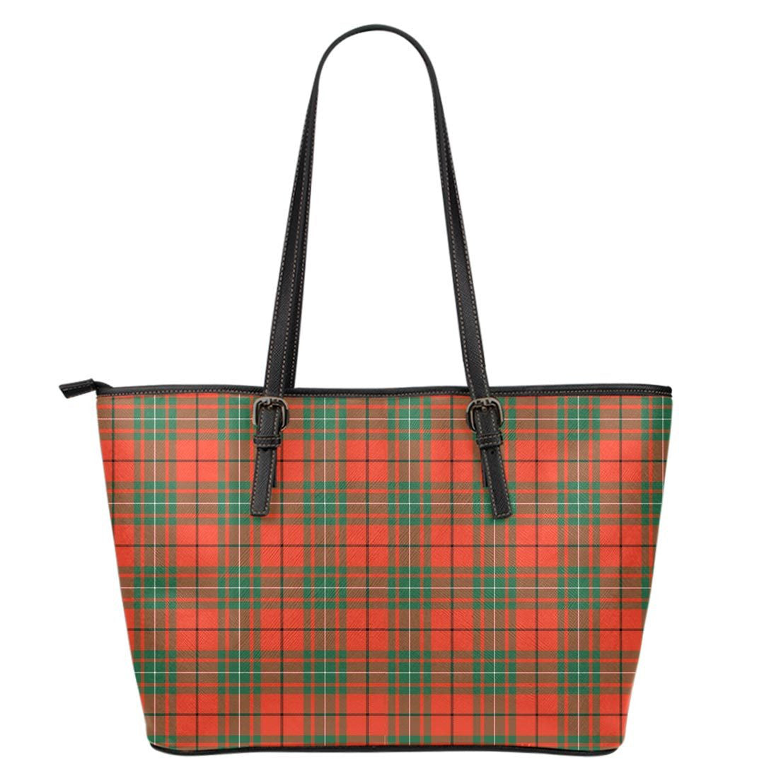 MacAulay Ancient Tartan Plaid Leather Tote