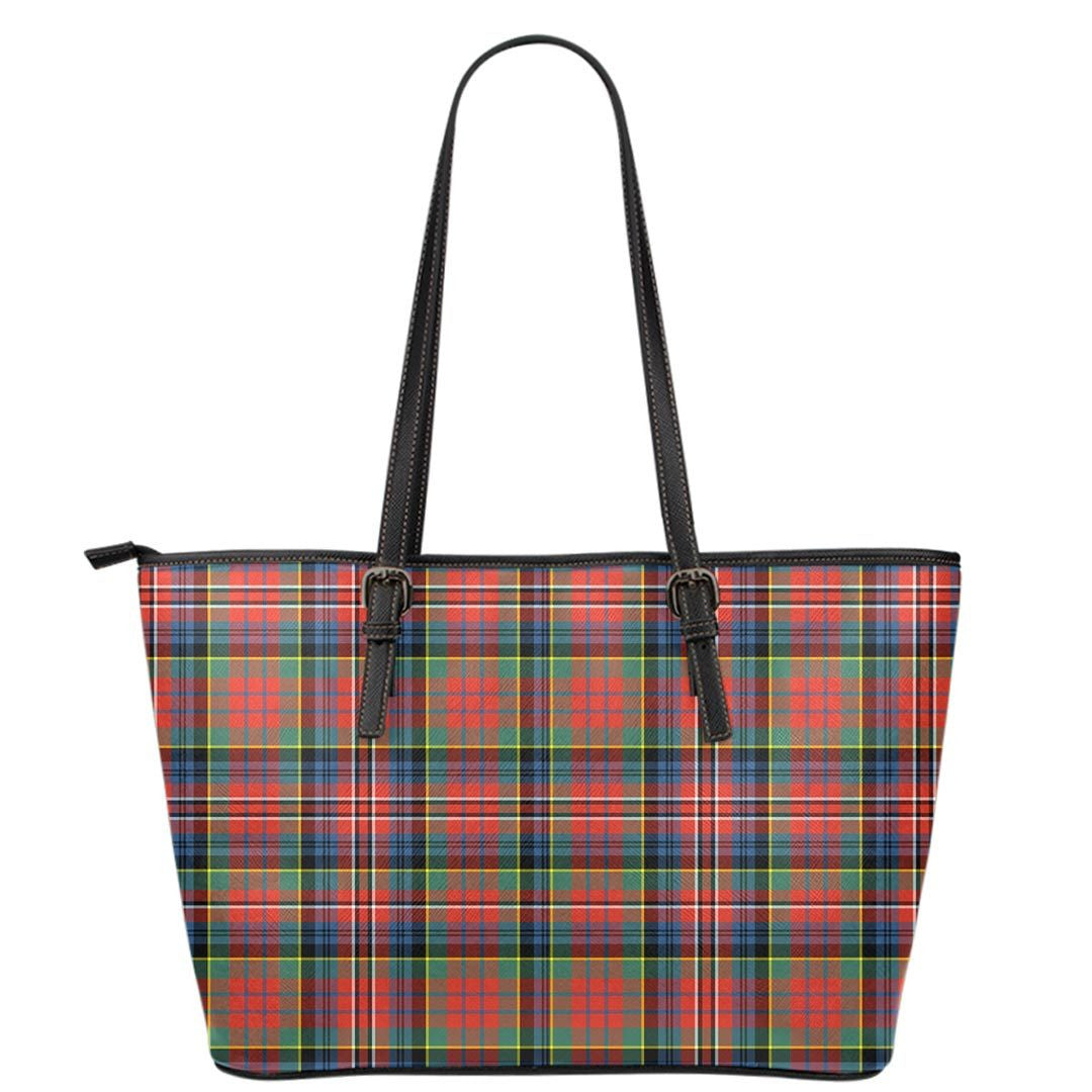 MacPherson Ancient Tartan Plaid Leather Tote