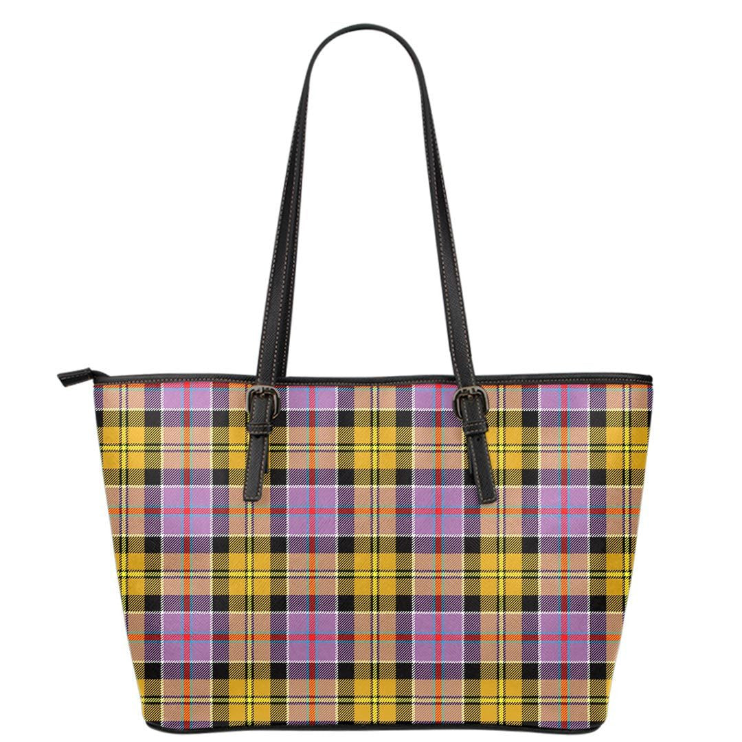 Culloden Ancient Tartan Plaid Leather Tote