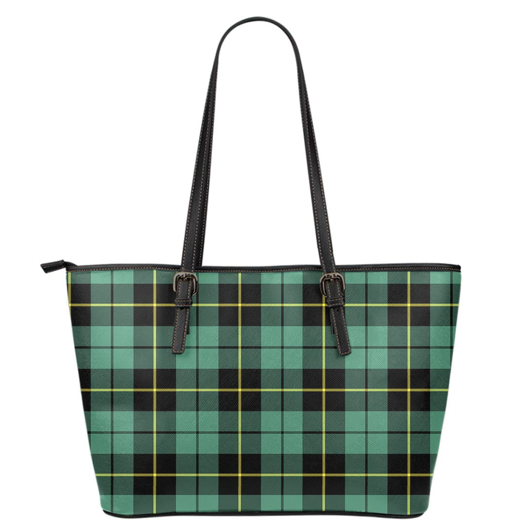 Wallace Hunting Ancient Tartan Plaid Leather Tote