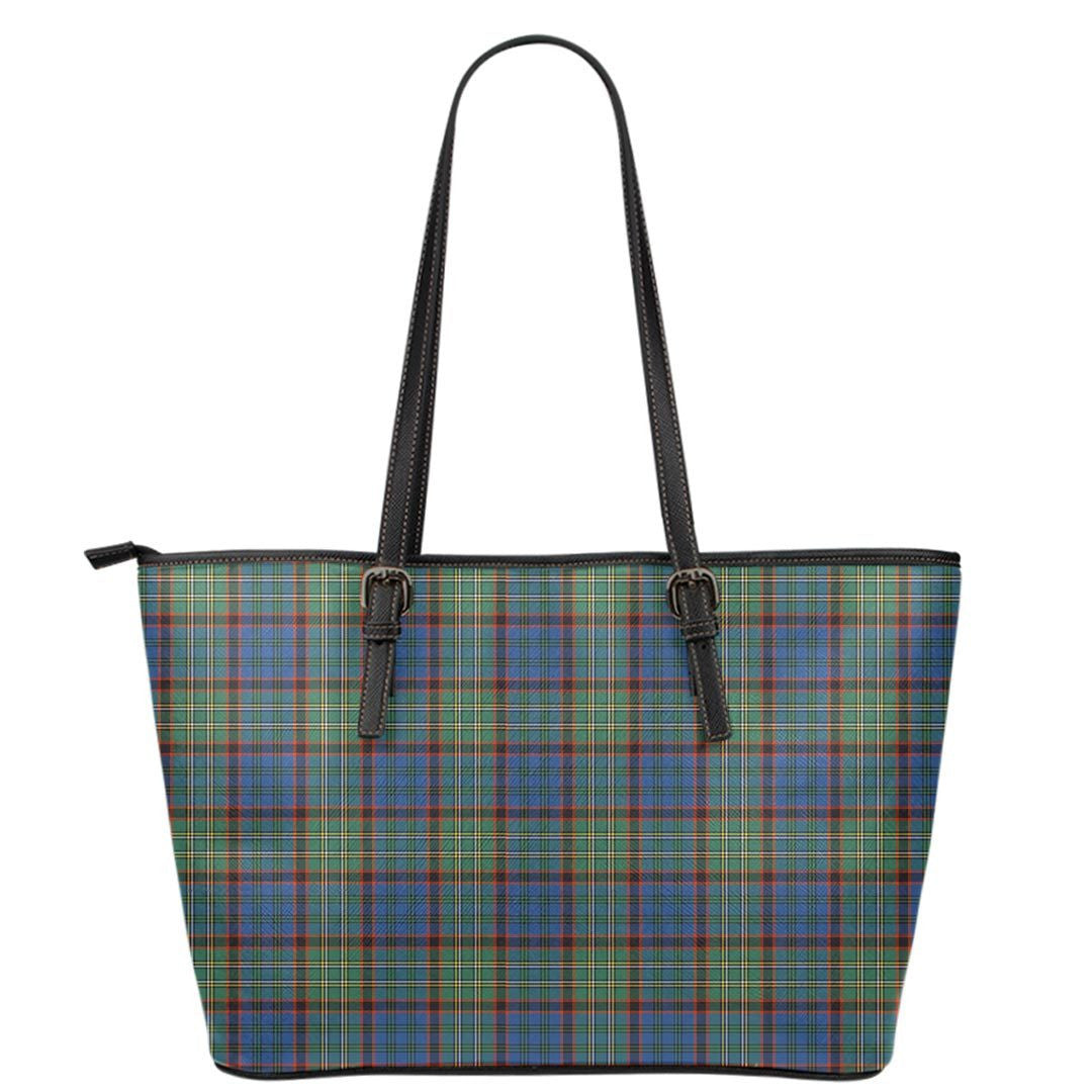 Nicolson Hunting Ancient Tartan Plaid Leather Tote