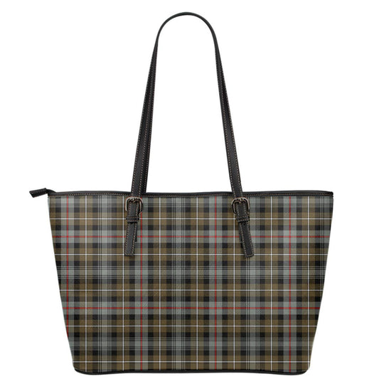 MacKenzie Weathered Tartan Plaid Leather Tote