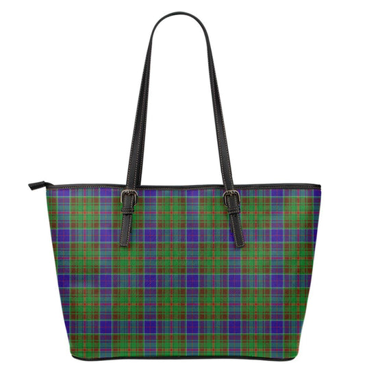 Adam Tartan Plaid Leather Tote