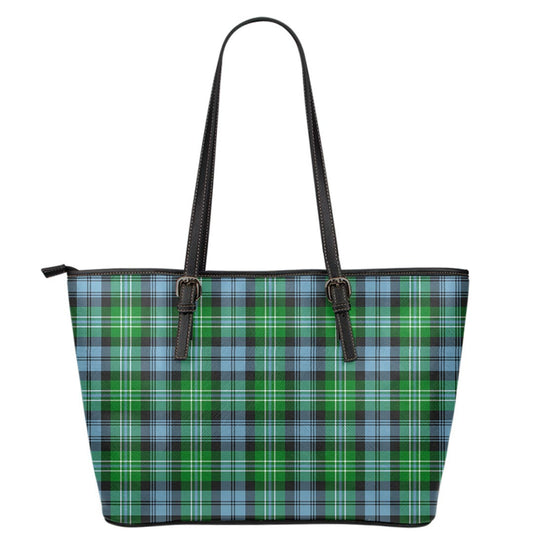 Arbuthnot Ancient Tartan Plaid Leather Tote