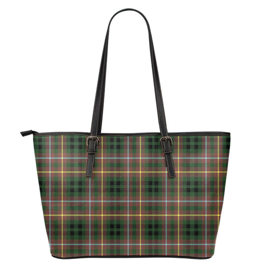 Buchanan Hunting Tartan Plaid Leather Tote