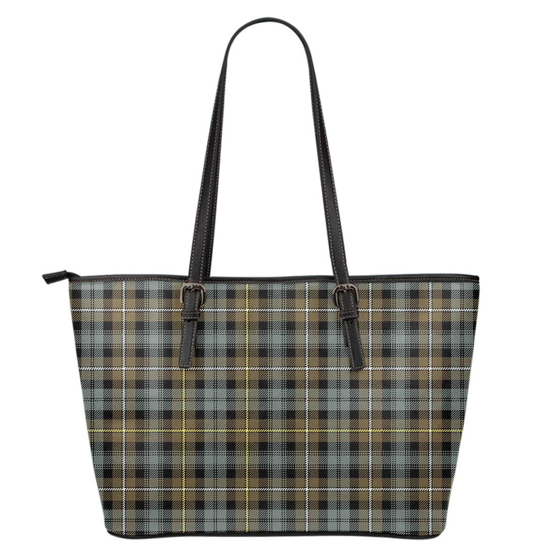 Campbell Argyll Weathered Tartan Plaid Leather Tote
