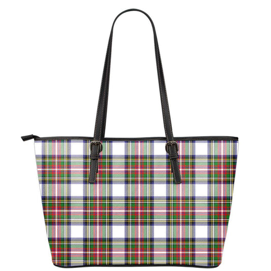 Stewart Dress Modern Tartan Plaid Leather Tote