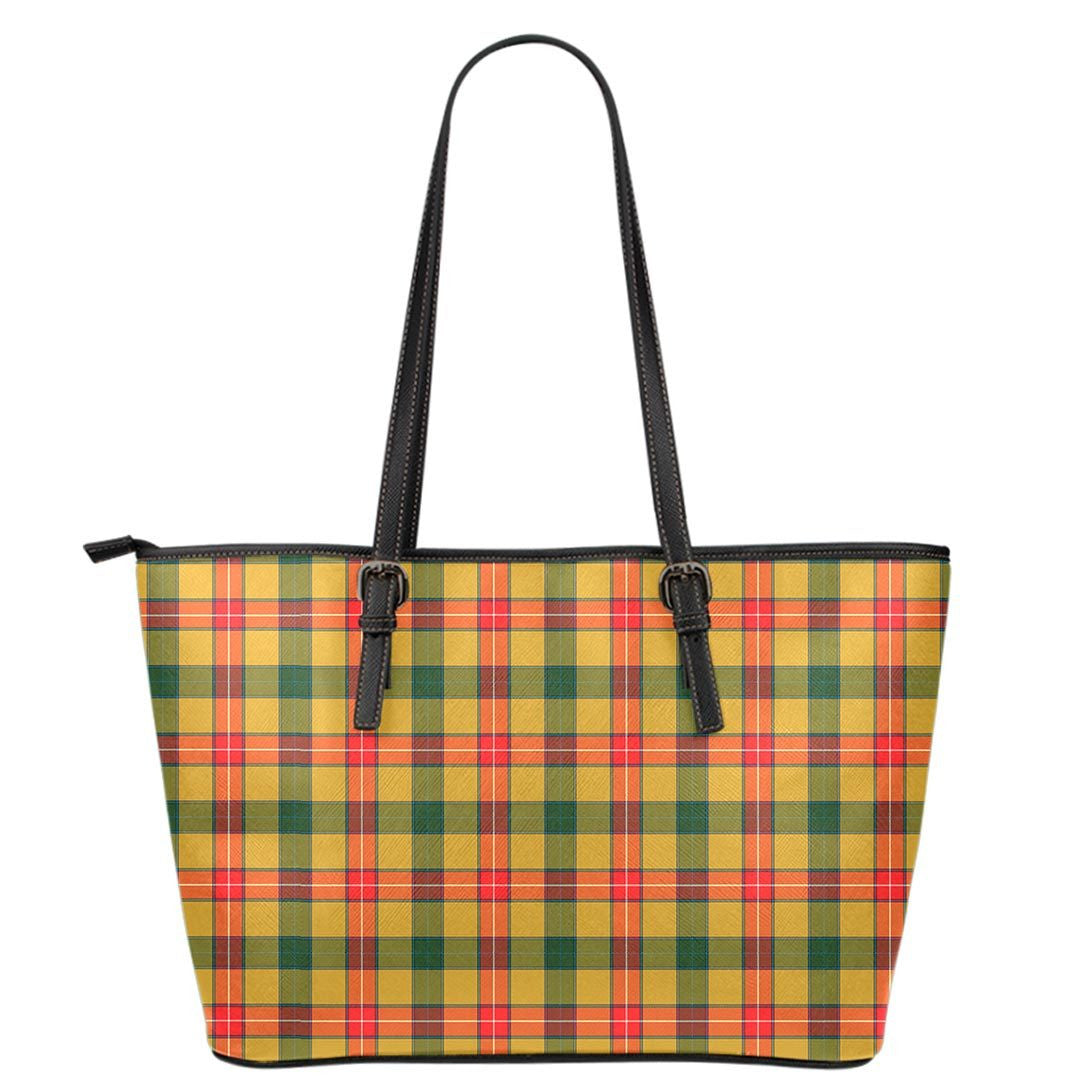 Baxter Modern Tartan Plaid Leather Tote