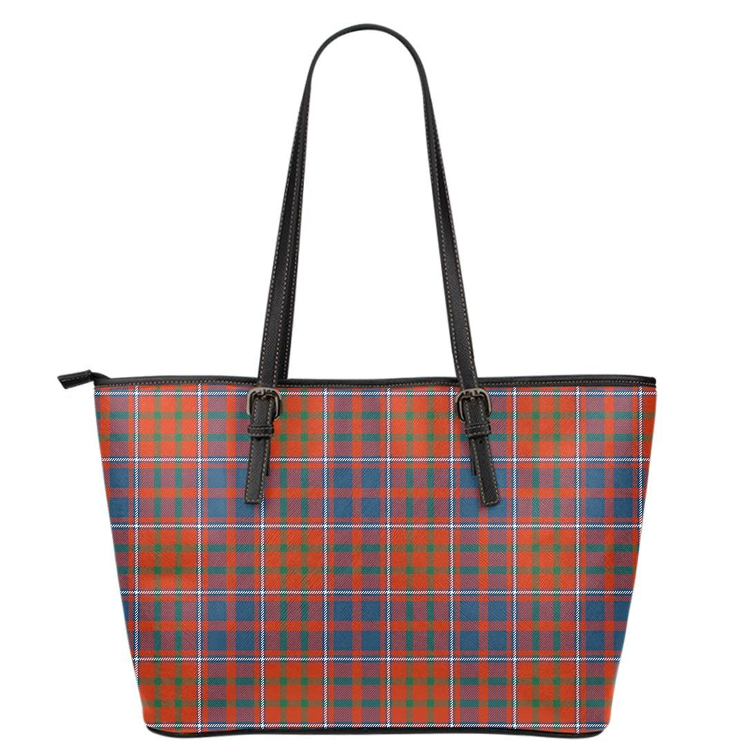 Cameron of Lochiel Ancient Tartan Plaid Leather Tote