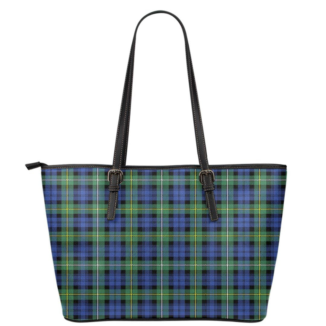 Campbell Argyll Ancient Tartan Plaid Leather Tote