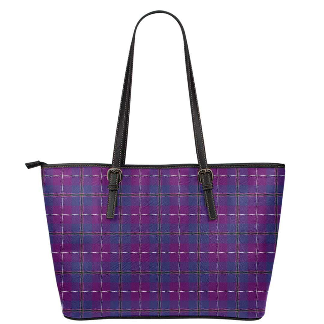 Pride of Glencoe Tartan Plaid Leather Tote