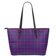 Pride of Glencoe Tartan Plaid Leather Tote