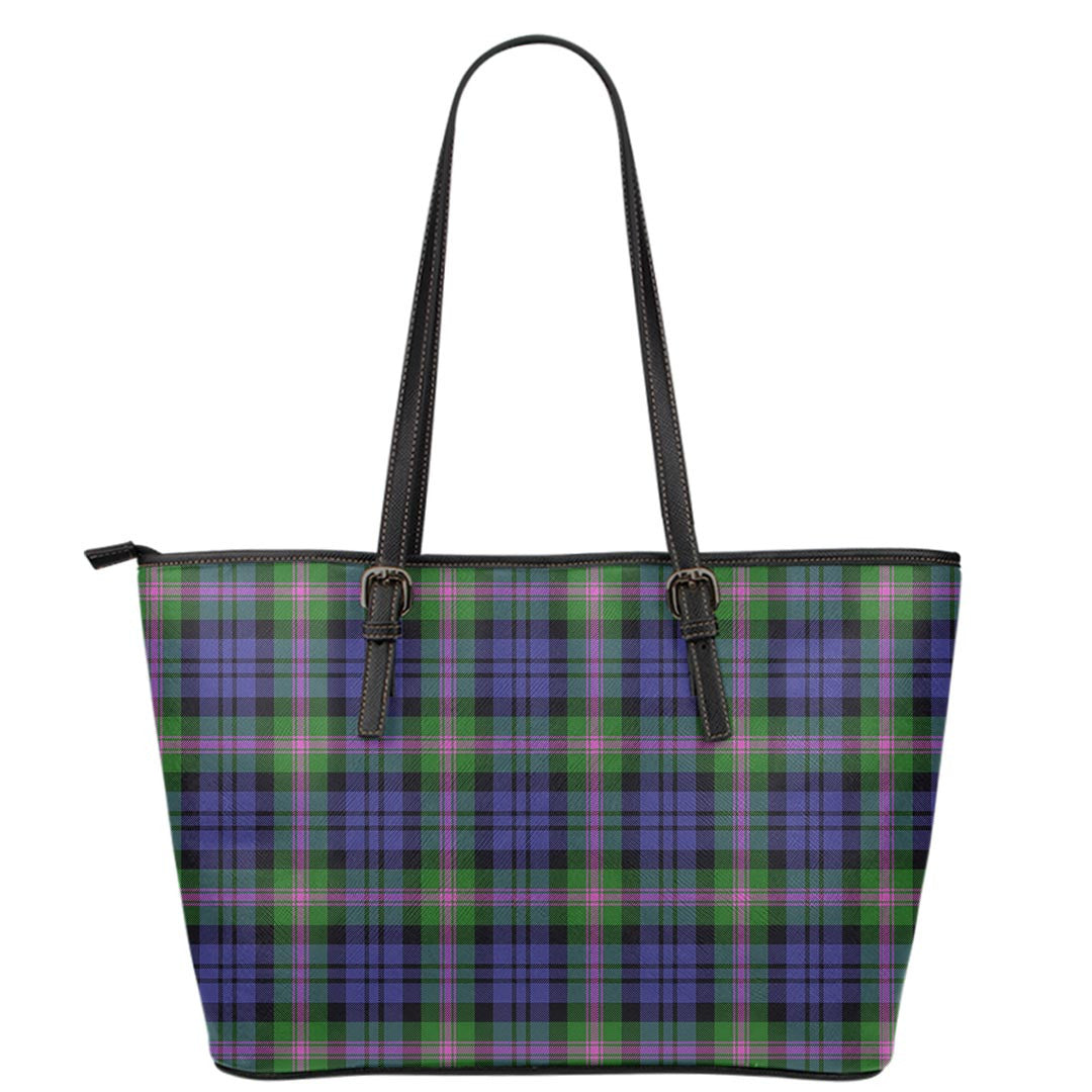 Baird Modern Tartan Plaid Leather Tote