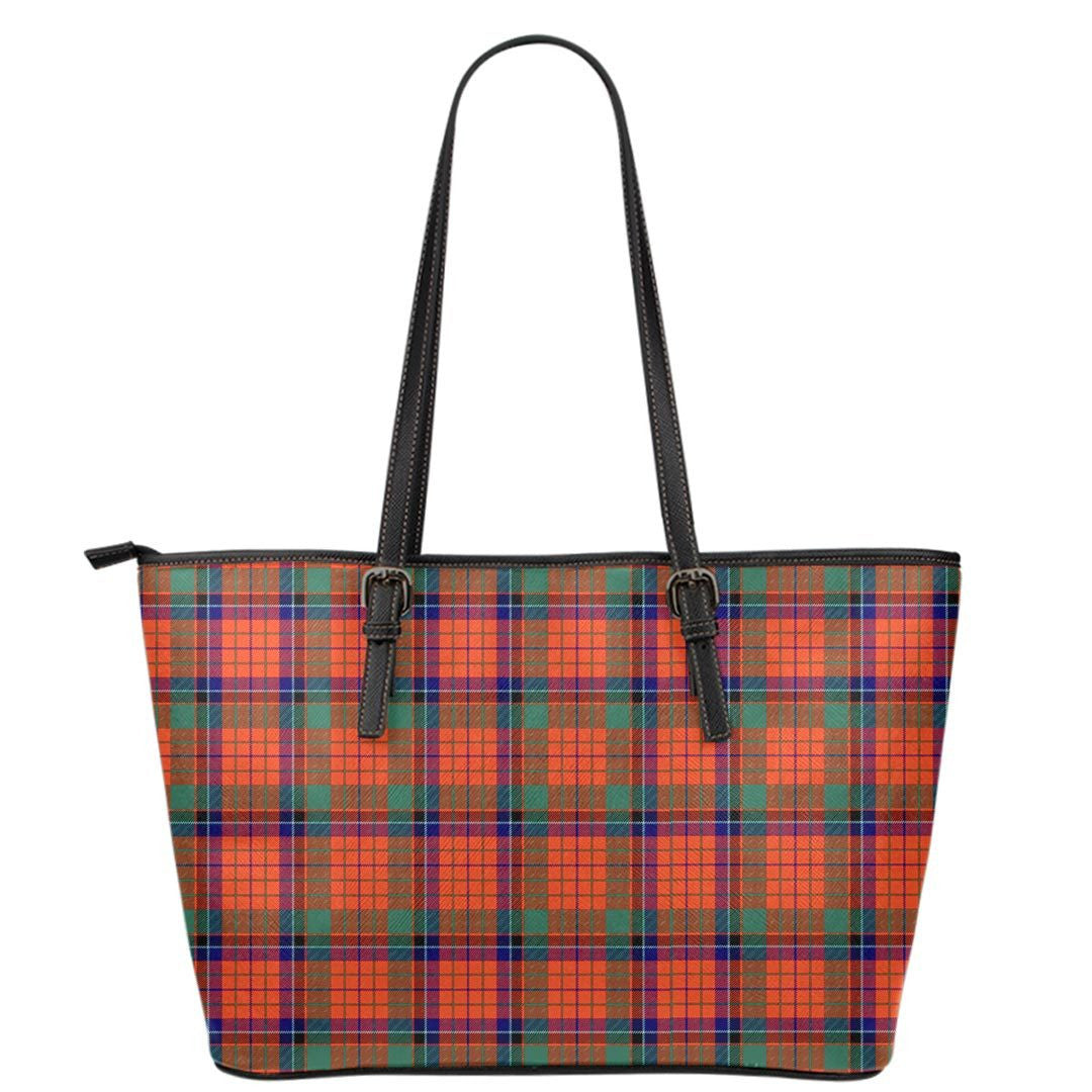 Nicolson Ancient Tartan Plaid Leather Tote