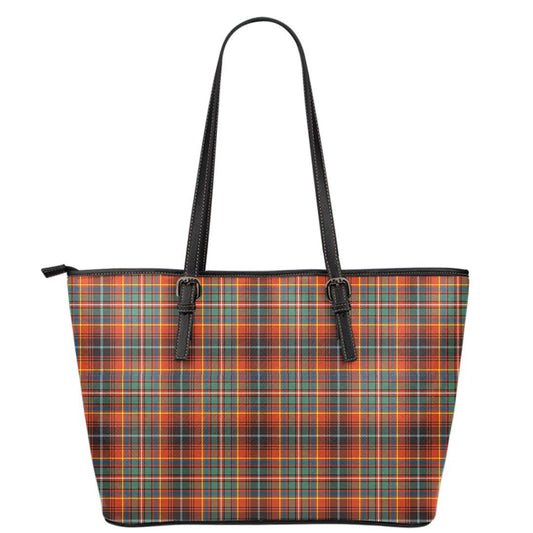 Innes Ancient Tartan Plaid Leather Tote