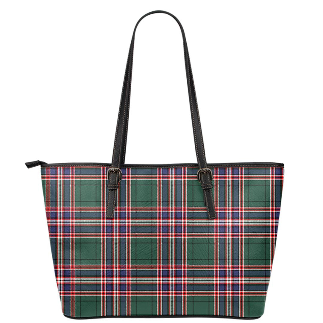 MacFarlane Hunting Modern Tartan Plaid Leather Tote