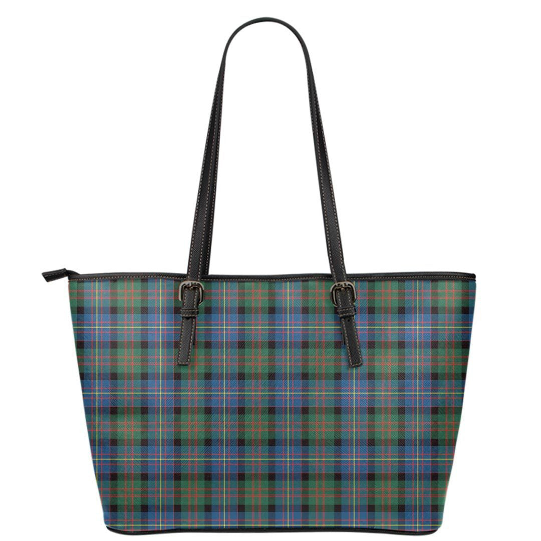 Cameron of Erracht Ancient Tartan Plaid Leather Tote