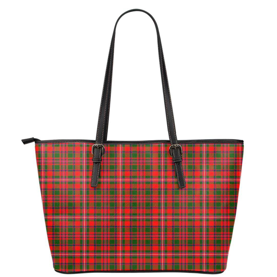 MacKinnon Modern Tartan Plaid Leather Tote