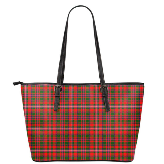 MacKinnon Modern Tartan Plaid Leather Tote