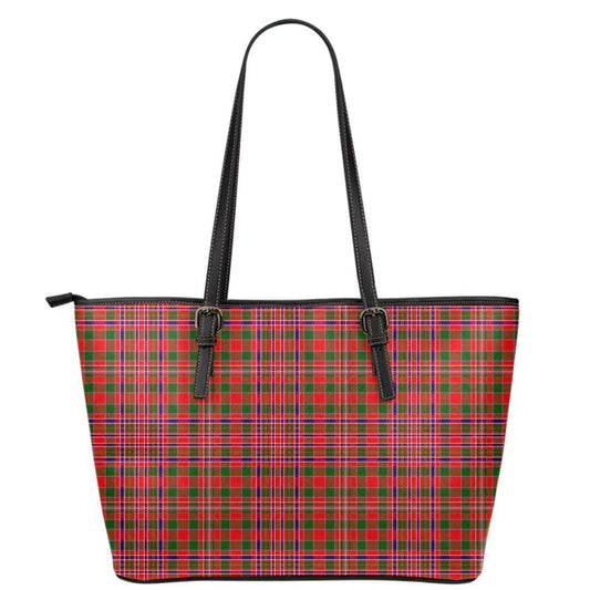 MacAlister Modern Tartan Plaid Leather Tote