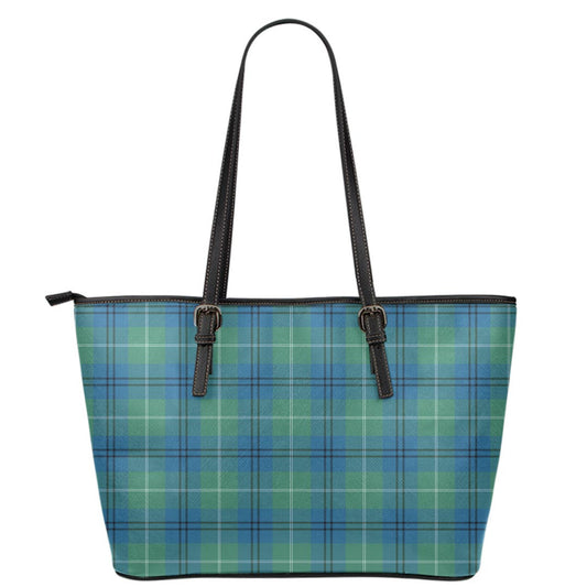 Oliphant Ancient Tartan Plaid Leather Tote