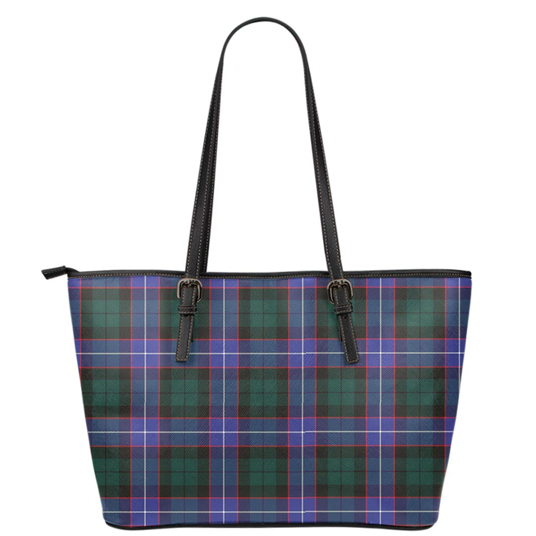 Hunter Modern Tartan Plaid Leather Tote