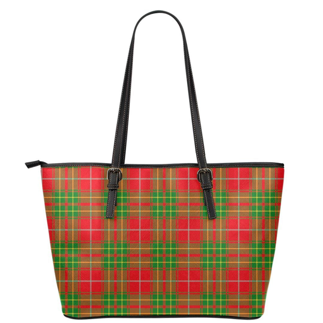 Burnett Ancient Tartan Plaid Leather Tote