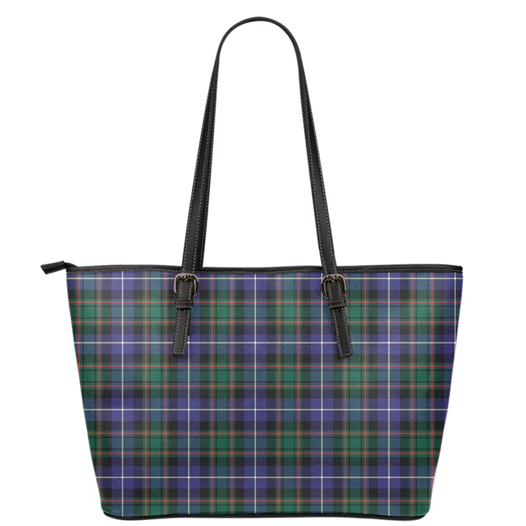 MacRae Hunting Modern Tartan Plaid Leather Tote