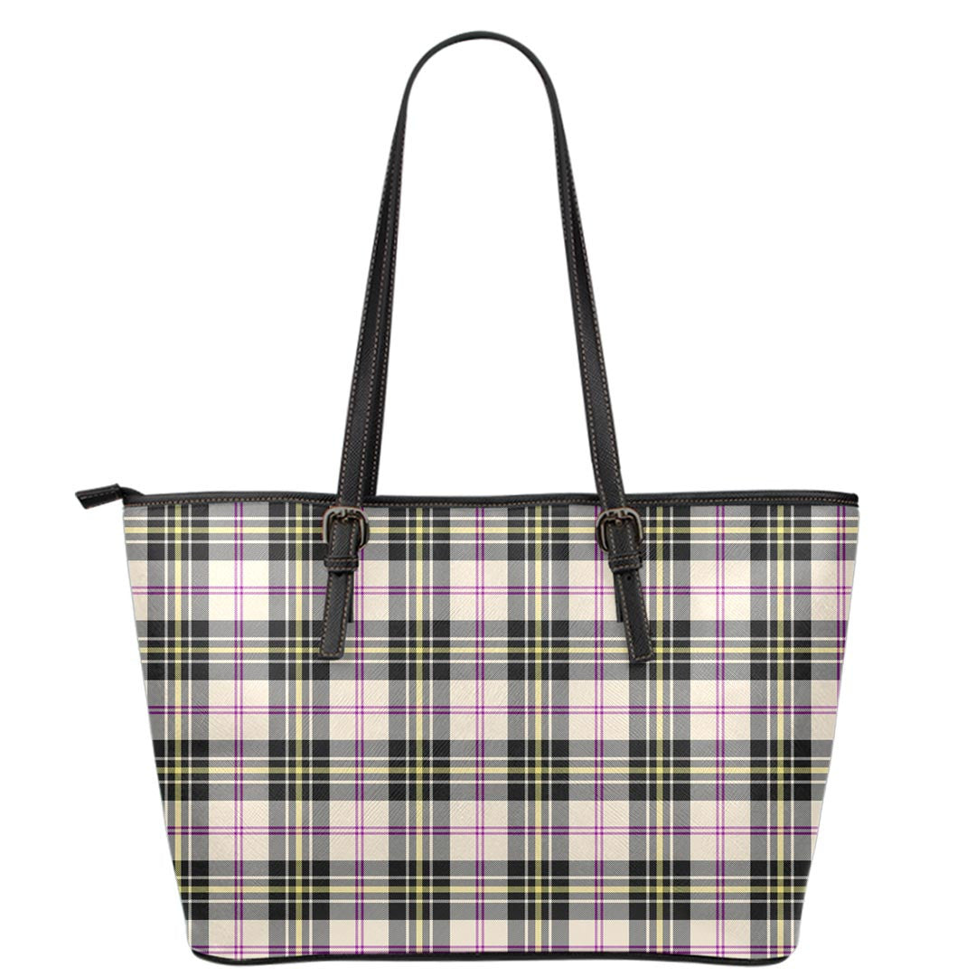 MacPherson Dress Ancient Tartan Plaid Leather Tote