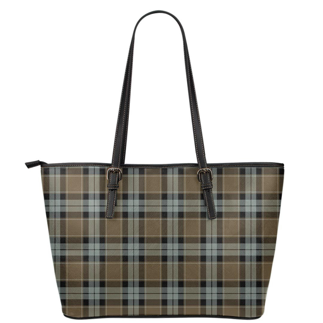Graham of Menteith Weathered Tartan Plaid Leather Tote