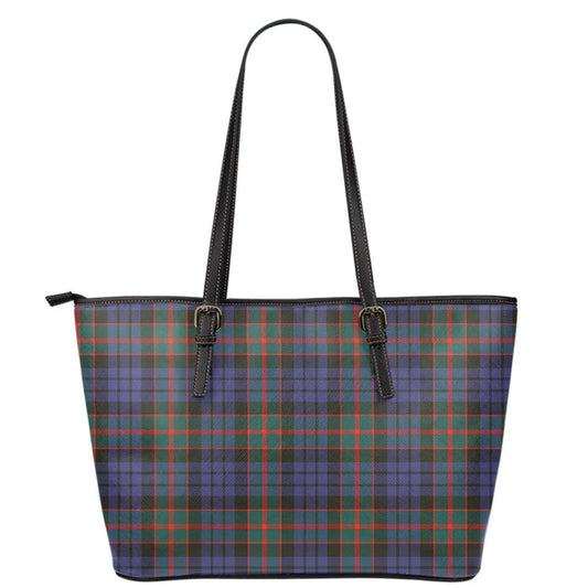 Fletcher of Dunans Tartan Plaid Leather Tote