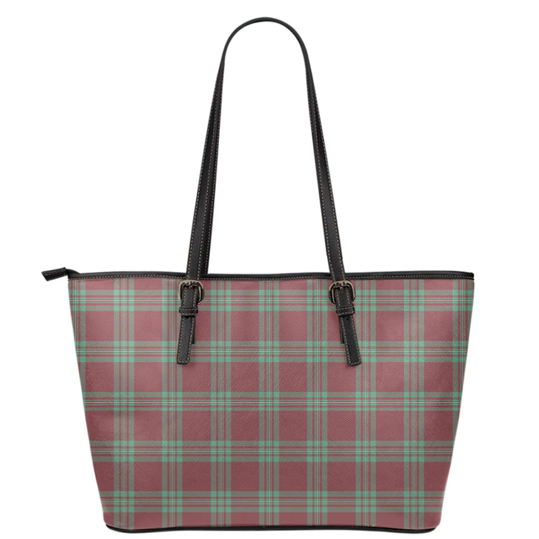 MacGregor Hunting Ancient Tartan Plaid Leather Tote