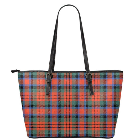 MacDuff Ancient Tartan Plaid Leather Tote