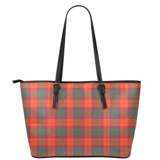 MacNab Ancient Tartan Plaid Leather Tote